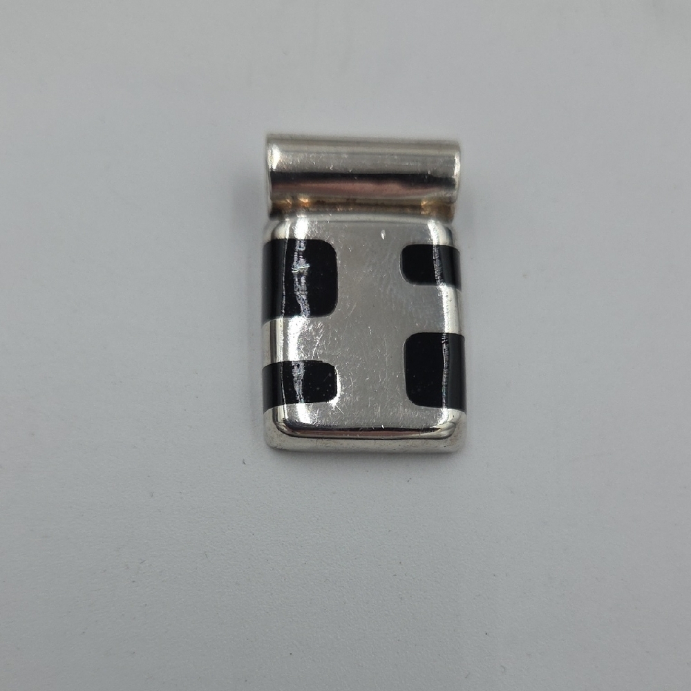 Stetling Silver Silver and Black Pendant